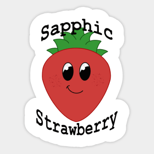 Sapphic Strawberry Sticker